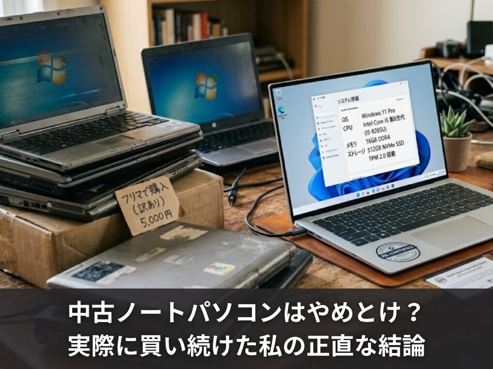 中古ノートPC、リース落ちで管理シールは格好いいと思ってる人多いんじゃね？